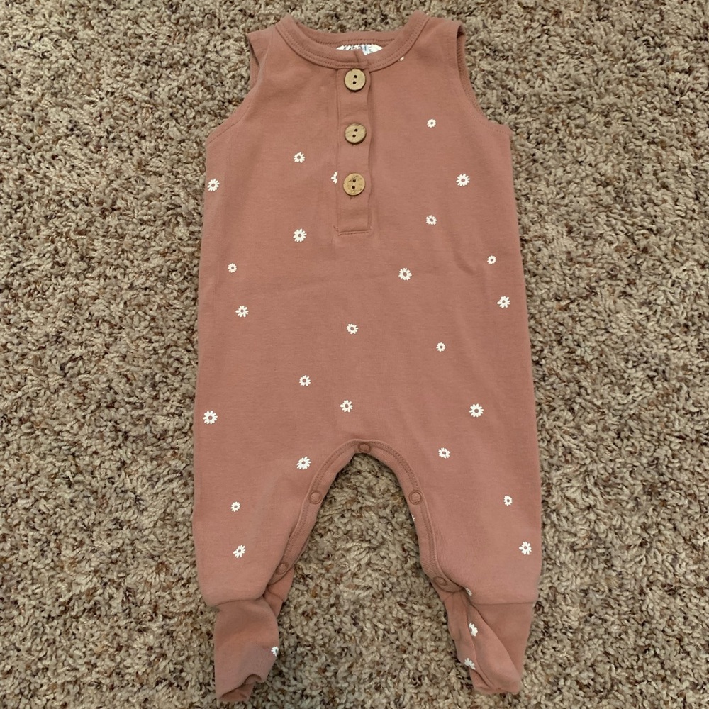 Mebie Baby Blush Daisy Romper 0-3mo